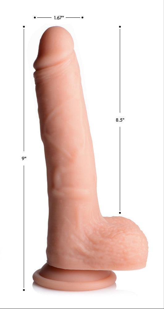 Vibrating and Rotating Remote Control Silicone Dildo with Balls