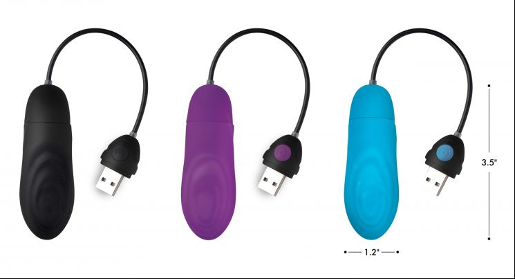 7X Pulsing Rechargeable Silicone Bullet