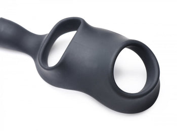 10X P-Bomb Silicone Cock and Ball Ring with Vibrating Anal Plug