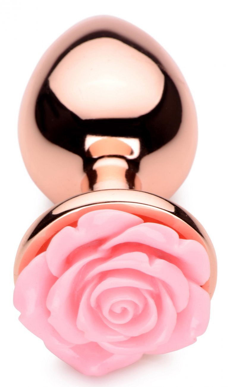 Rose Gold Anal Plug with Pink Flower Healthy & Active Rose Gold Anal Plug with Pink Flower Healthy & Active
