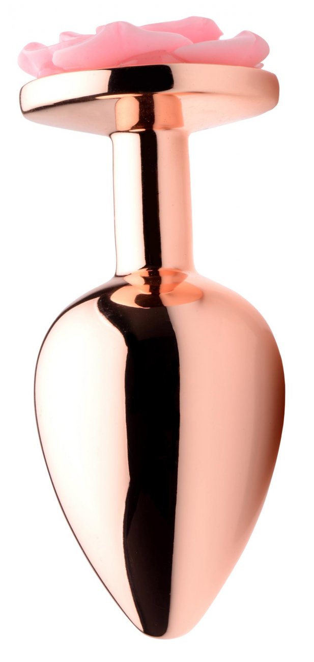 Rose Gold Anal Plug with Pink Flower Healthy & Active Rose Gold Anal Plug with Pink Flower Healthy & Active