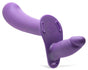 28X Double Diva 1.5 Inch Double Dildo With Harness And Remote Control Purple