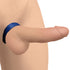 Blue Leather Penis Ring with Velcro