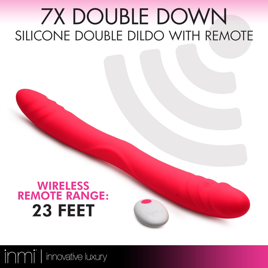 7X Double Down Silicone Double Dildo with Remote image pic