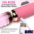 10X Rosé Dual Ended Smooth Silicone and Glass Vibrator