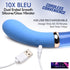 10X Bleu Dual Ended G-Spot Silicone and Glass Vibrator