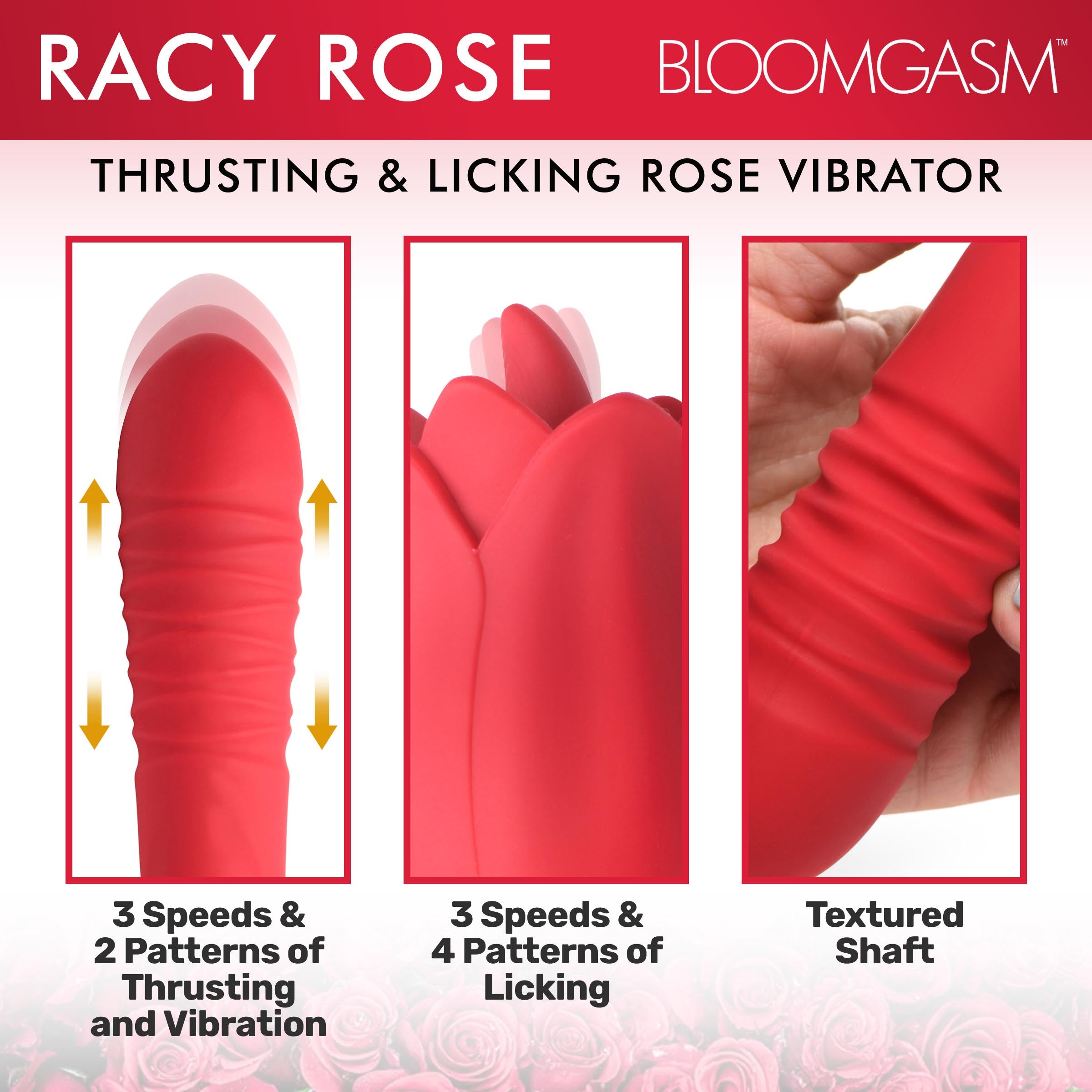 Racy Rose Thrusting and Licking Rose Vibrator Healthy & Active Racy Rose Thrusting and Licking Rose Vibrator Healthy & Active