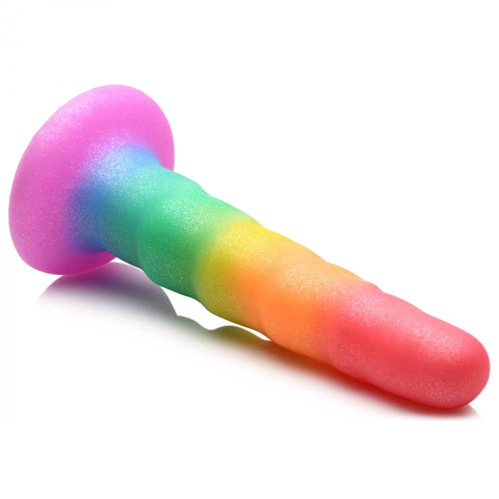 Zigzag Rainbow Silicone Dildo | Textured Shaft Healthy & Active Zigzag Rainbow Silicone Dildo | Textured Shaft Healthy & Active