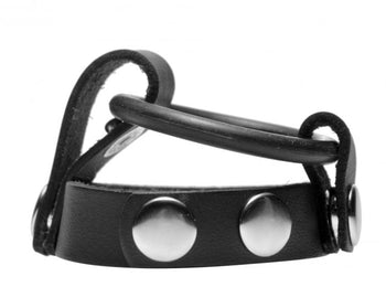 Double Ring Cock And Ball Harness
