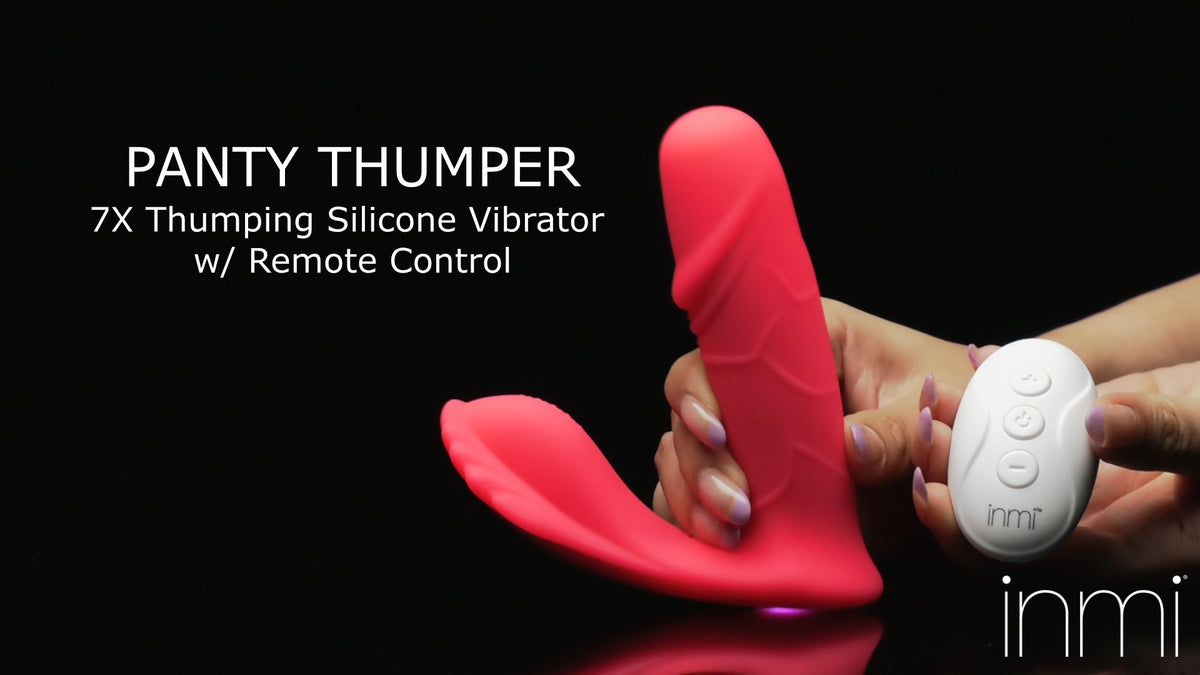 Panty Thumper 7X Thumping Silicone Vibrator with Remote Control - Video Panty Thumper 7X Thumping Silicone Vibrator with Remote Control - Video